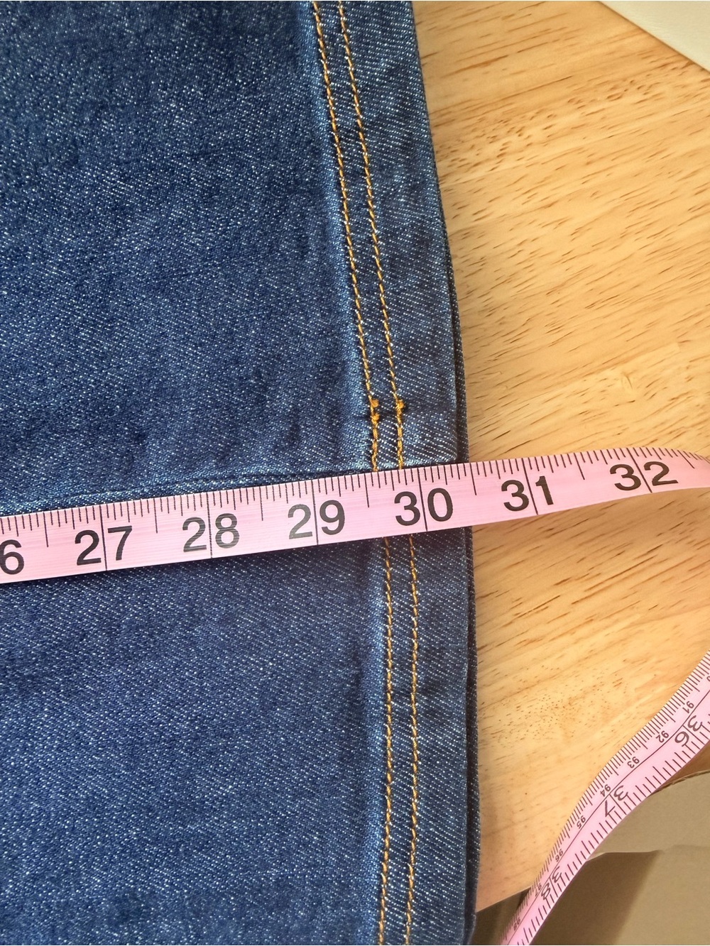 Maeve Scalloped Side-Seam Wide Leg Jeans in Dark Indigo - Picture 8 of 8